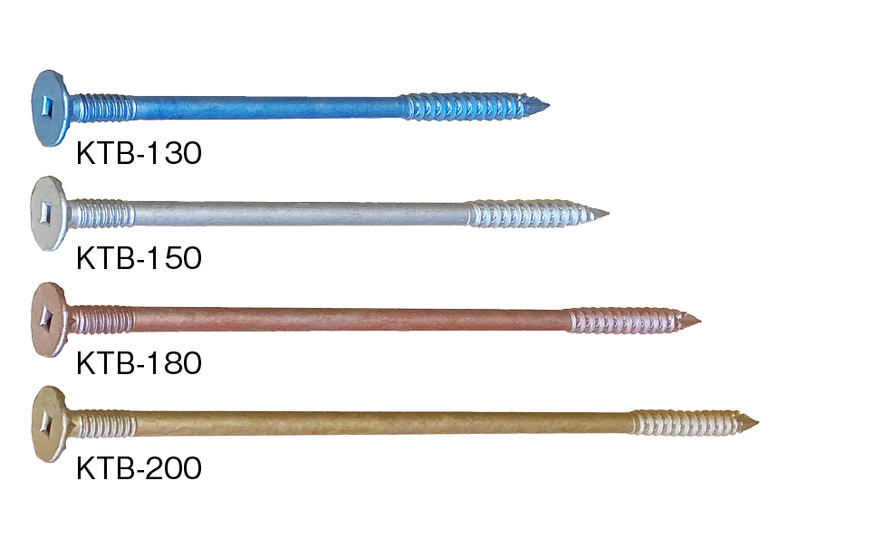 BX高耐力たる木ビスは面材（野地板）の上から打ち込んで使用でき